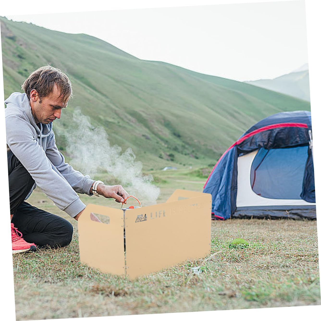 Camping Windscreen Windproof Tool for Outdoor Cooking Compact and Portable Windscreen for BBQ