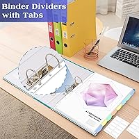 Vista 7 de Separadores de carpetas y protectores de hojas para carpeta de anillos de 2/3/4 – 3 juegos de 24 fundas de plástico A4 con 8 fundas para carpeta