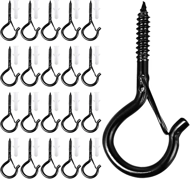 Tak Krok Screw Hooks Set of 20 - Stainless Steel Wall Hooks for Plants & Decor