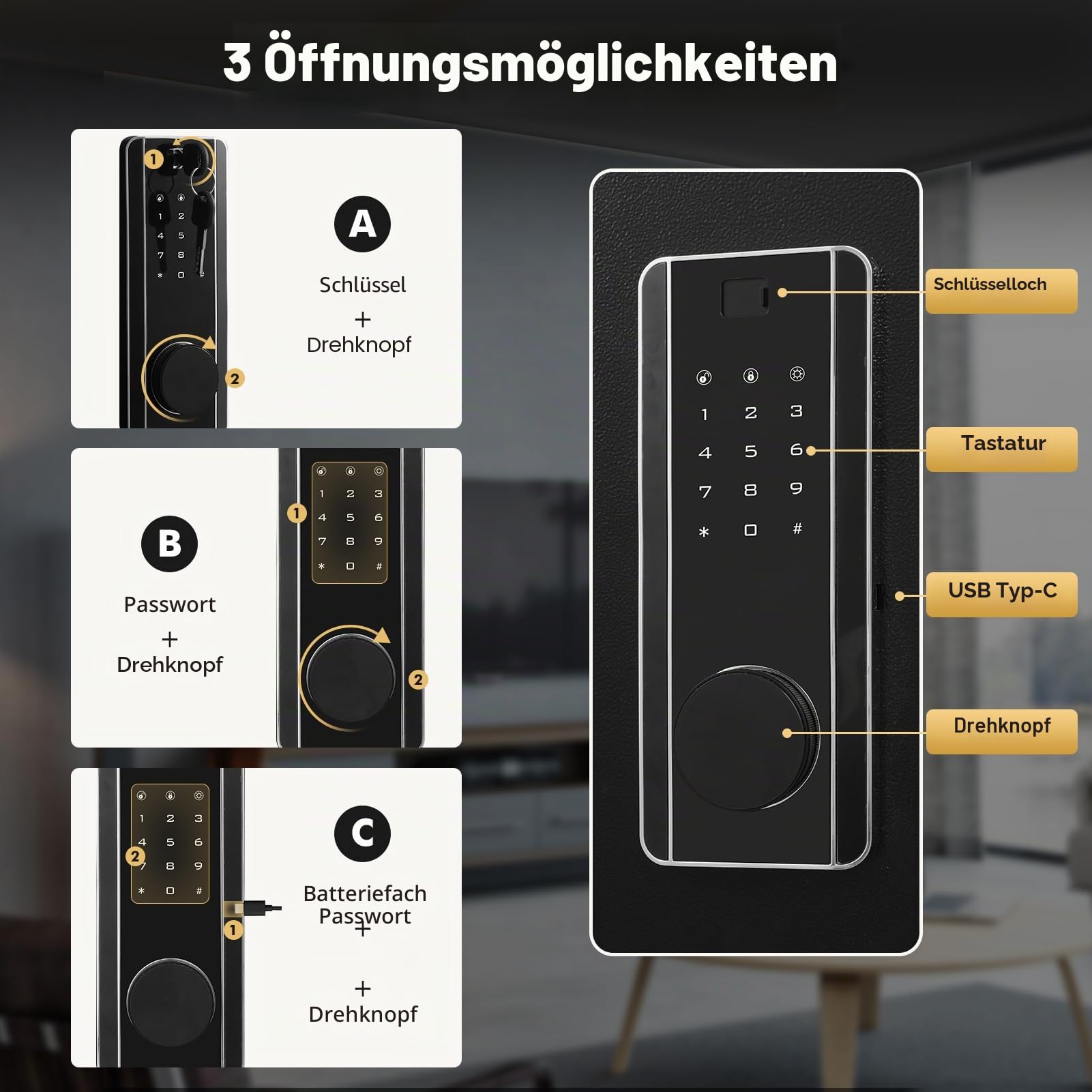 73L Großer Safe Tresor für Zuhause,Tresor Feuerfest Wasserdicht mit Schlüssel,Zahlenschloss,Digitaler Heimtresor mit Herausnehmbarem Regal & Dualem Alarmsystem,Safe Tresore für Schmuck Bargeld