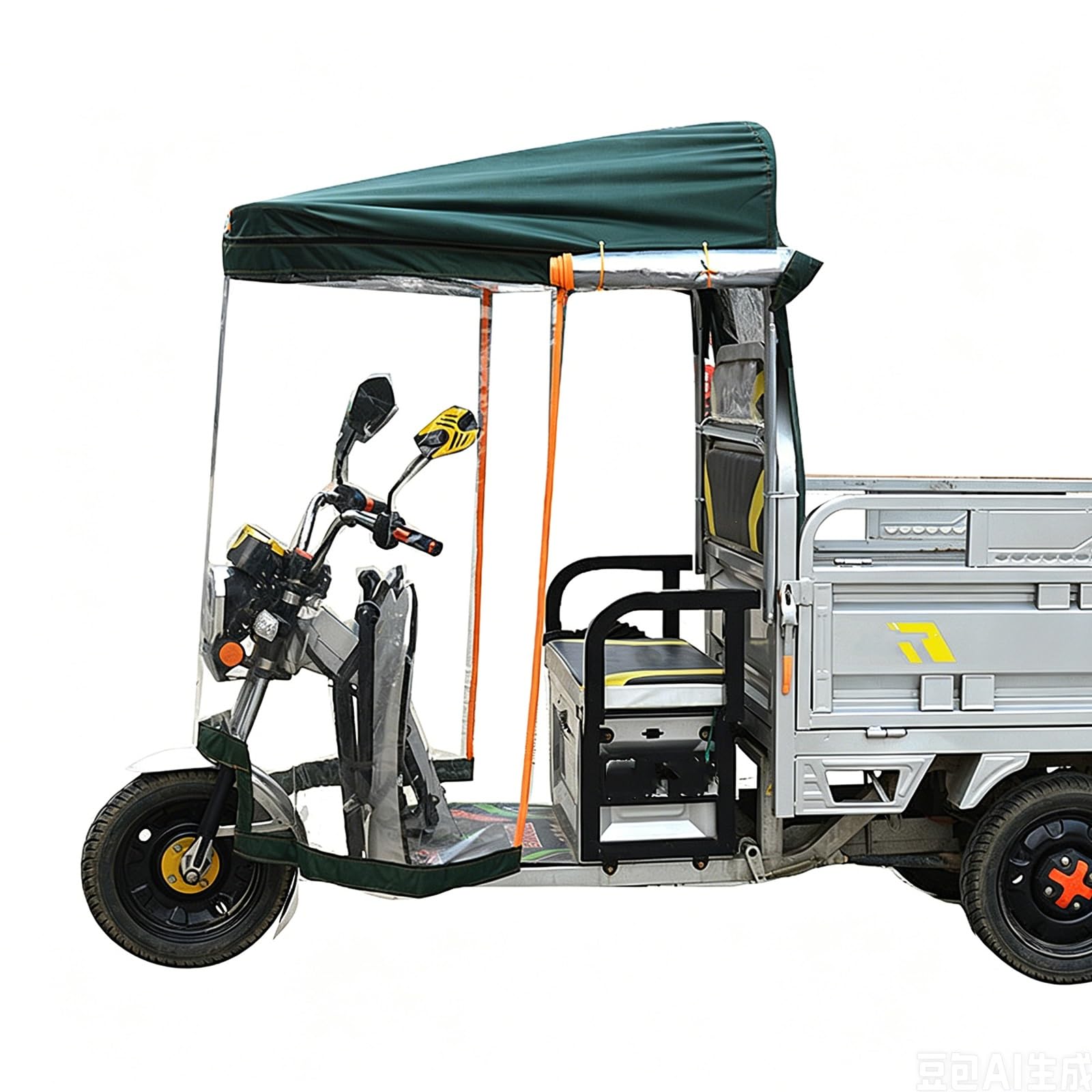 Funda para Triciclo Eléctrico para Adultos, Impermeable, Resistente a Los Rayos UV y Al Viento, Toldo Exterior Oxford 800D con Tiras Reflectantes de Seguridad(100cm/39.3in)