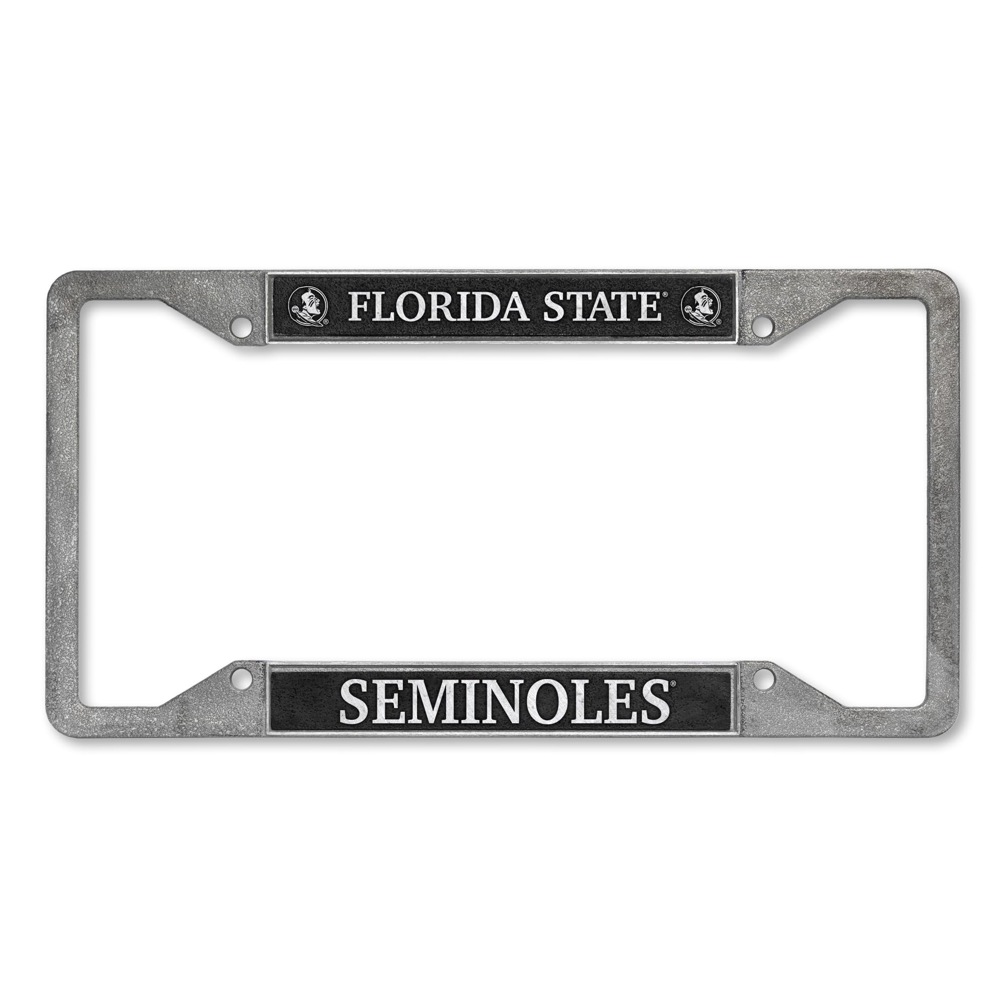 Rico Industries NCAA Florida State Seminoles Pewter License Plate Frame