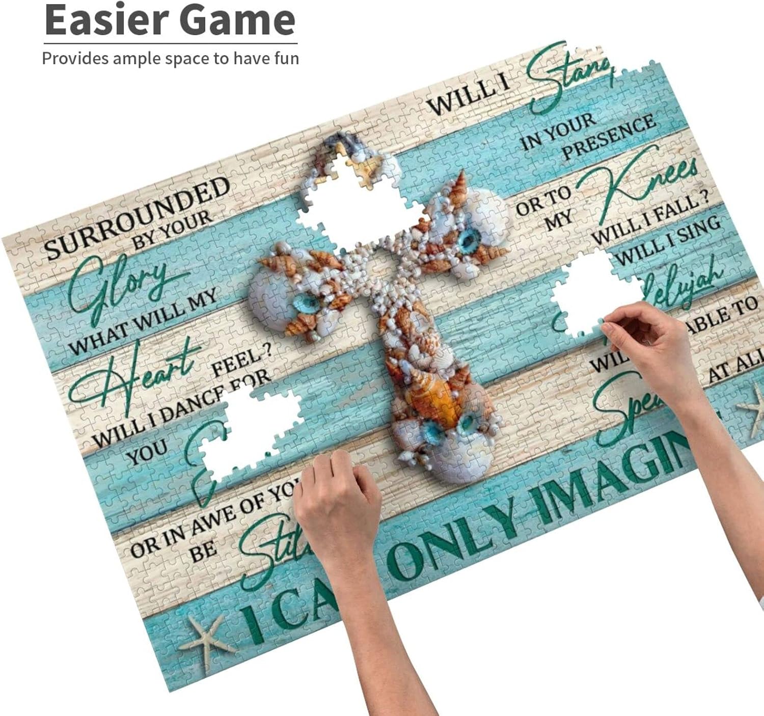 God says You are Poster 300 Pieces Jigsaw Puzzles for Adults Children - Exercise Patience Puzzle Game - Education Intellectual Large Puzzle Game Toys Gift