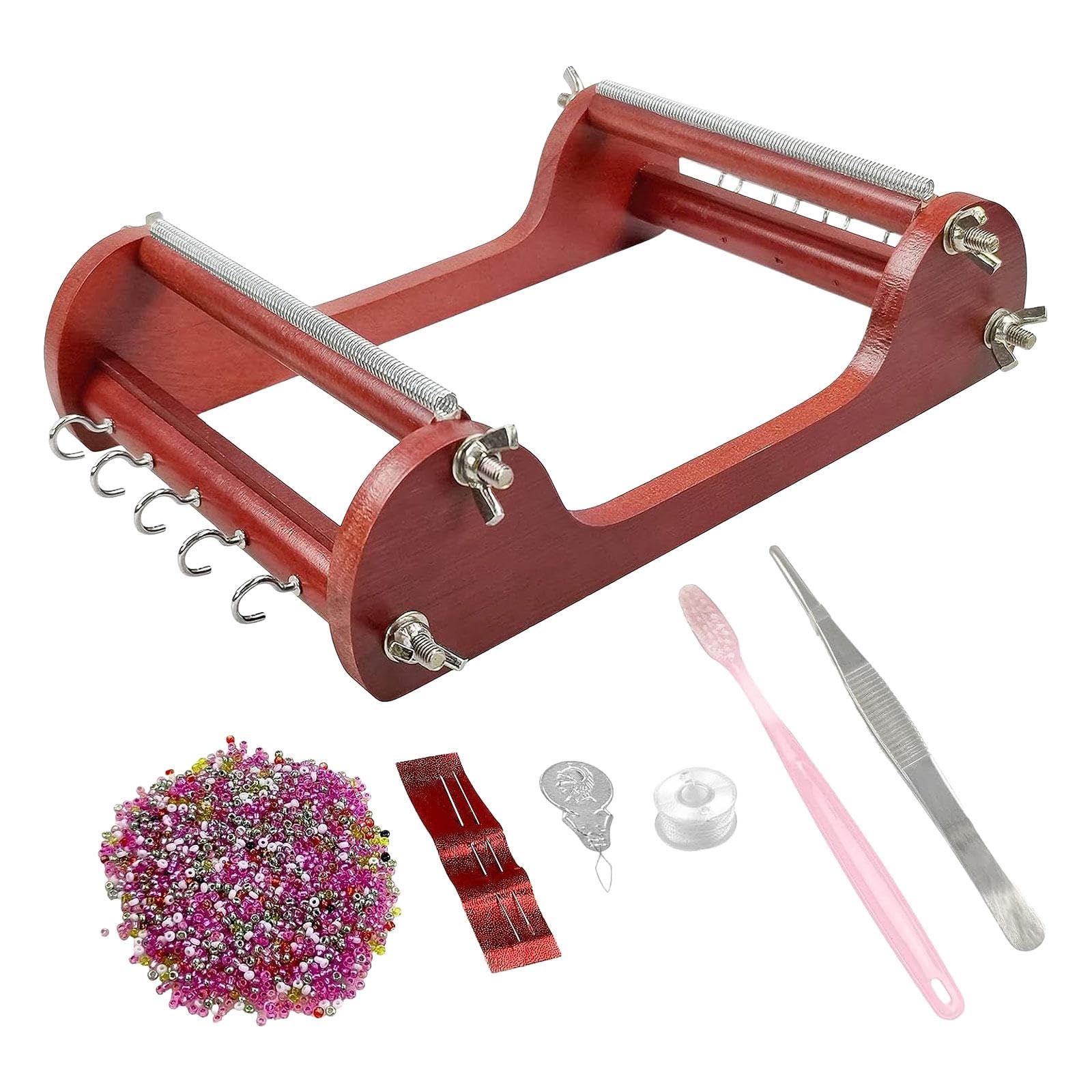 KBOLAE Kits de telar de cuentas de madera profesional para principiantes para pulseras y colgantes