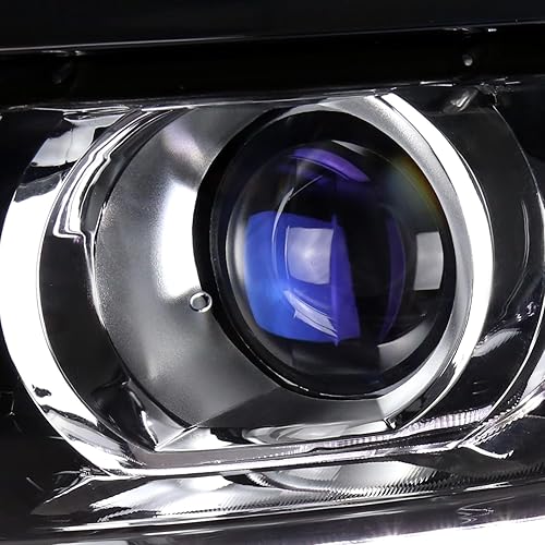 Miniatura 6 de SPEC-D TUNING Faros delanteros con proyector de barra de luz LED negros compatibles con 2015-2020 Chevy Tahoe, Suburban, montaje de faros delanteros