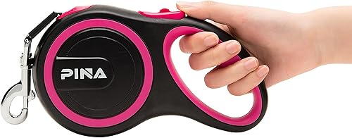 Miniatura 7 de PINA Correa retráctil para perro, correa de perro de 26 pies para perros pequeños, medianos y grandes de hasta 110 libras, cinta de nailon