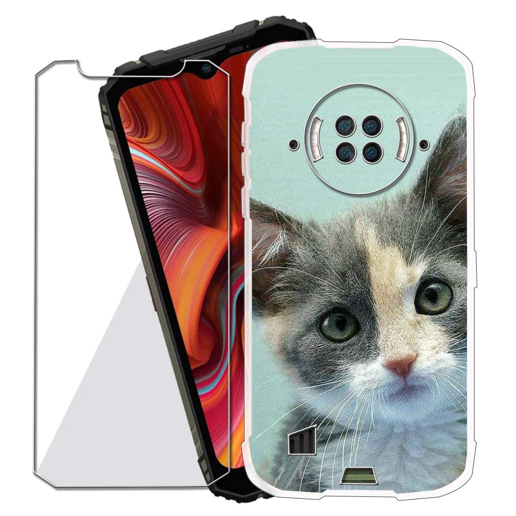 TIANDIMY Custodia per Doogee S96 PRO + [2 Pack] Pellicola Protettiva in Vetro Temperato (6.22 Pollice), Cover Trasparente Morbida Sottile in Silicone Case Bumper per Doogee S96 PRO -TD21