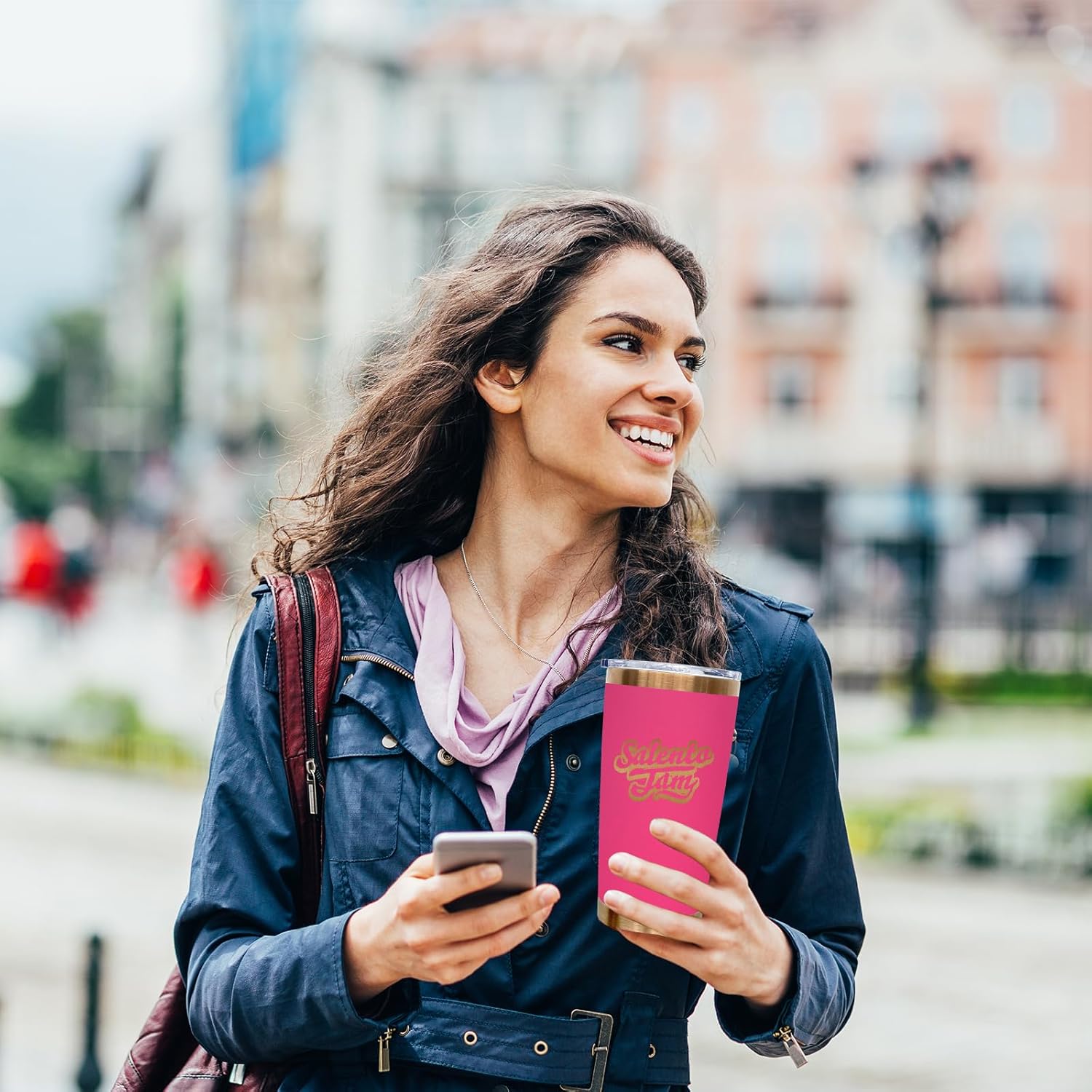 20 oz Tumbler Stainless Steel Tumbler with Lid and Straw, Double Wall Vacuum Insulated Travel Coffee Mug for Laser Engrave, Powder Coated Cup for Hot and Cold Drinks (Rosy,1 pack) - Image 7