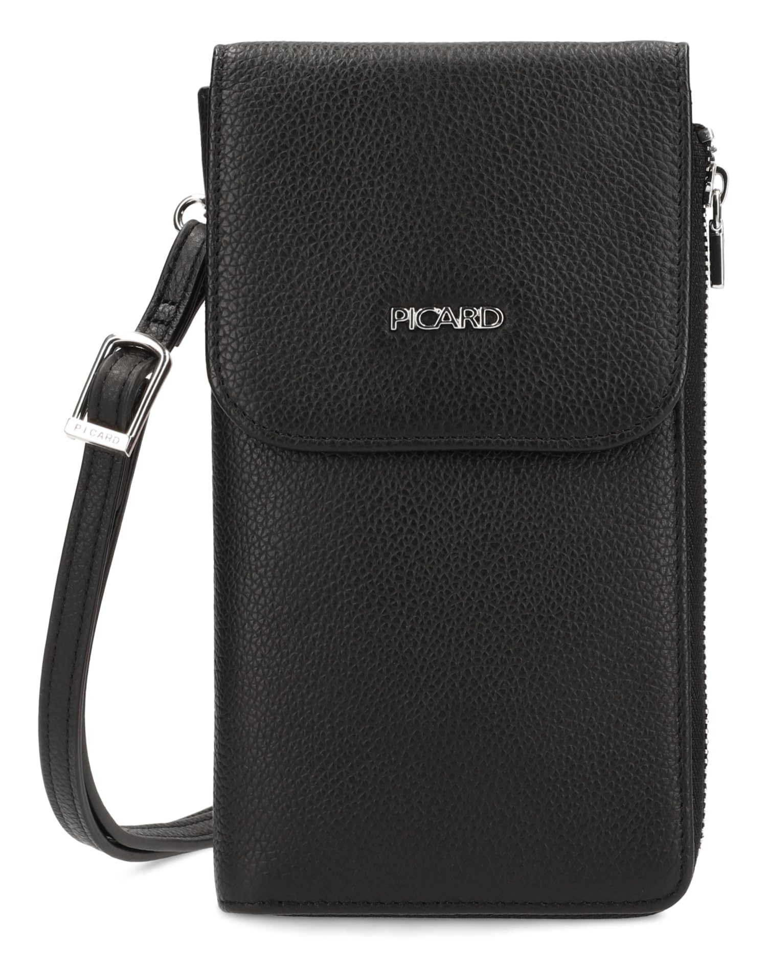 Picard Handytasche zum Umhängen Damen Anne | Handykette aus Leder mit 2 Kartenfächern gesichert durch Reißverschluss & Druckknopf | Elegant, Modern | Handy Umhängetasche | Alltag, Ausgehen