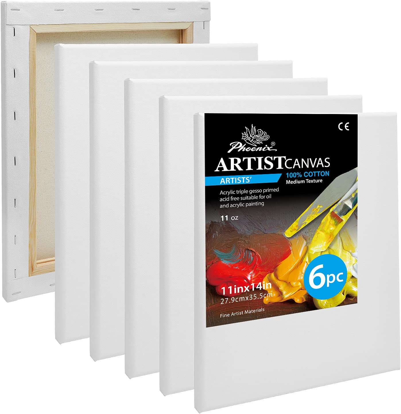 PHOENIX 11x14 Stretched Canvas 6 pack