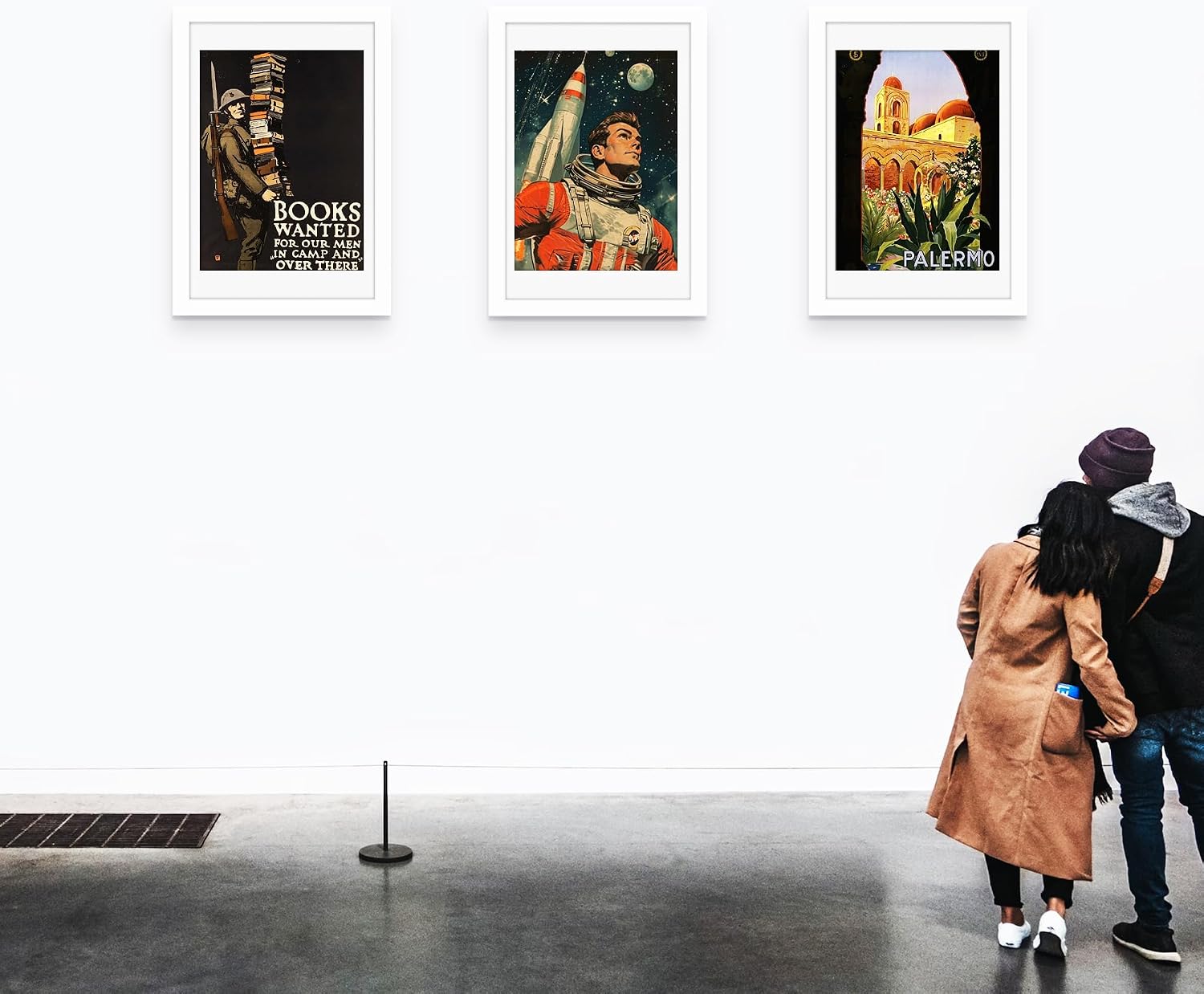 Picrit 20x30 Frame 3 Pack, White Poster Frame, Display Poster 18 x 24 with Mat or 20 x 30 without Mat for Horizontal or Vertical Wall Mounting