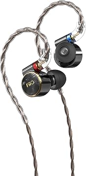 FIIO FD3 PRO Earphones in-Ear Earbuds High Resolution 1DD Deep Bass Detachable MMCX Connector with 2.5/3.5/4.4mm Plugs DLC Black