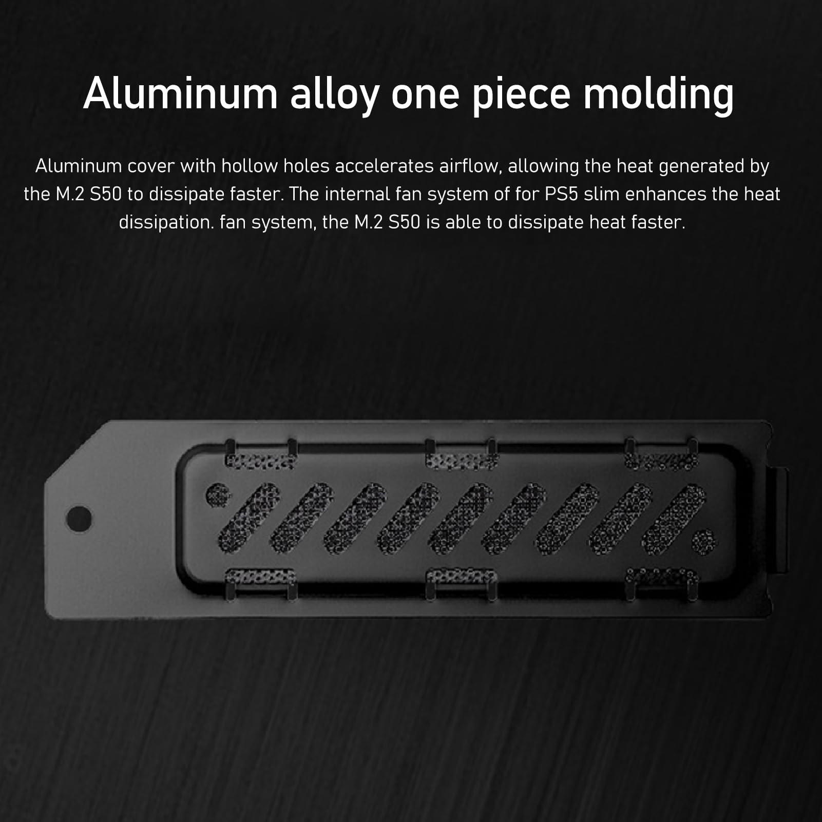Copertura Antipolvere per Slot di Estensione SSD Slim M.2, Copertura per Dissipazione del Calore in Metallo in Lega di Alluminio con Fori di Ventilazione (BLACK)