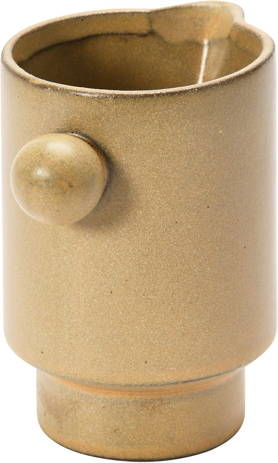 Creative Co-Op Modern Small Stoneware Pitcher or Vase, Putty Brown