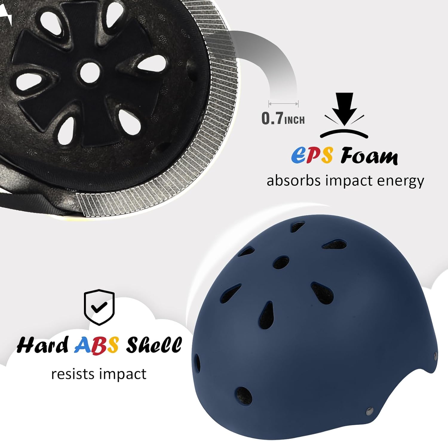 Kids Bike Helmet, Adjustable and Multi-Sport, from Toddler to Youth, 3 Sizes - Image 2