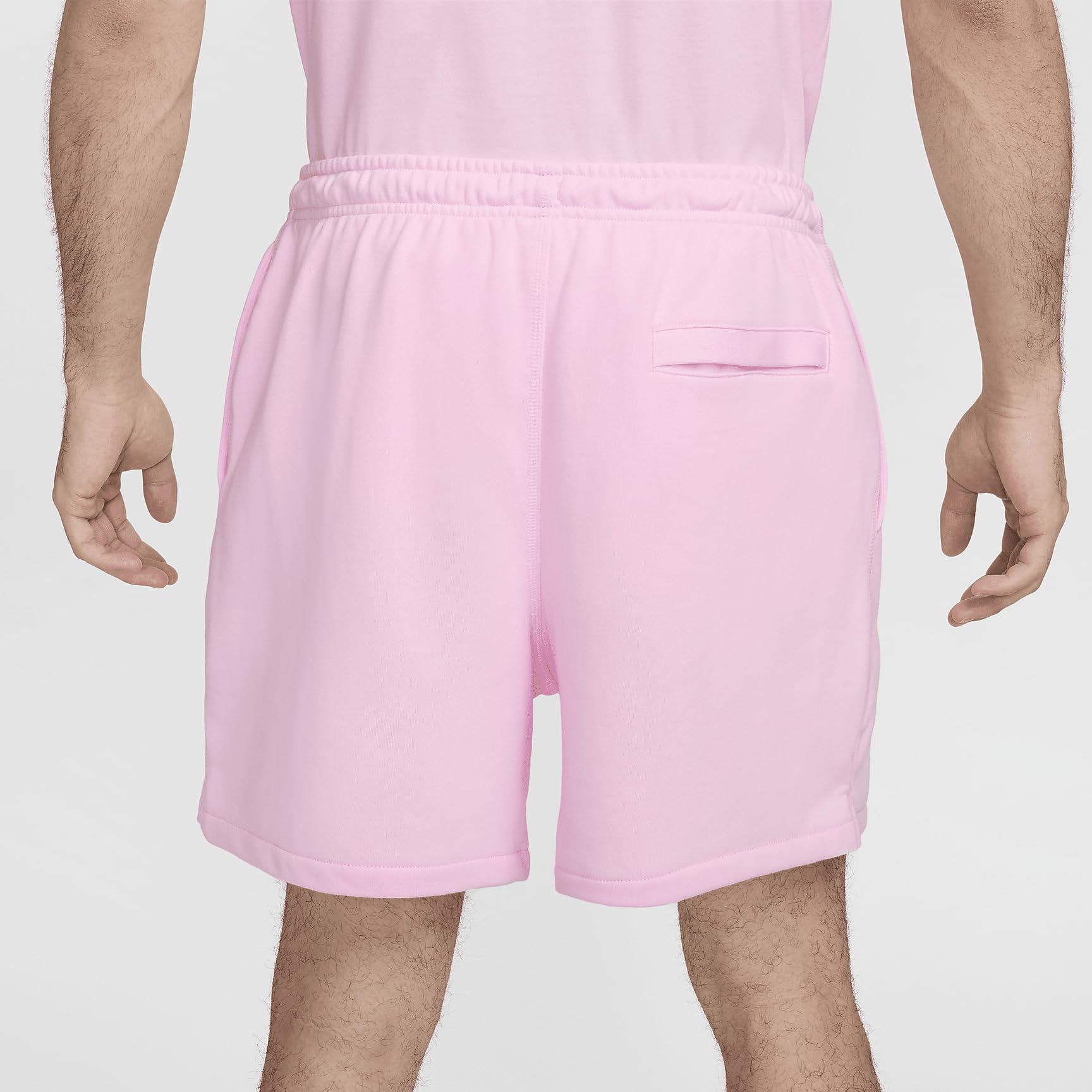 Nike Club FN3520-663 - Pantaloncini da uomo in spugna francese (schiuma rosa/schiuma rosa/bianco, FN3520-663), Schiuma rosa/schiuma rosa/bianco, L