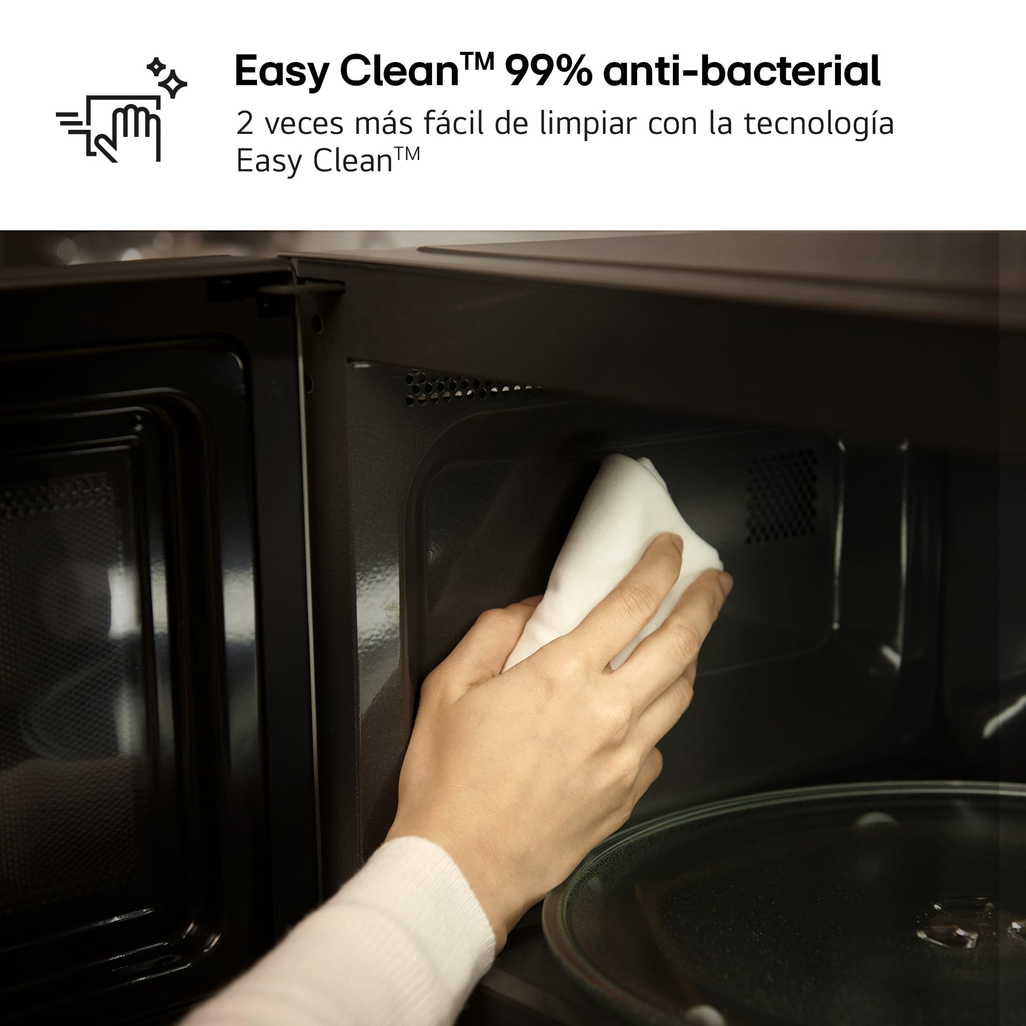LG MH6032GAS - Microondas con Grill, 2 en 1, Capacidad de 20L y 700W, Pantalla Táctil,Tecnología EasyClean de facil limpieza, Cocina Más Rápido, Mantiene Sabor y Nutrientes, Color Negro