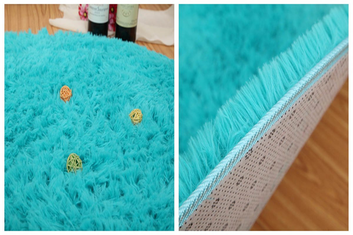 Eleoption Round Soft Shaggy Microfiber Area Rug - Image 4
