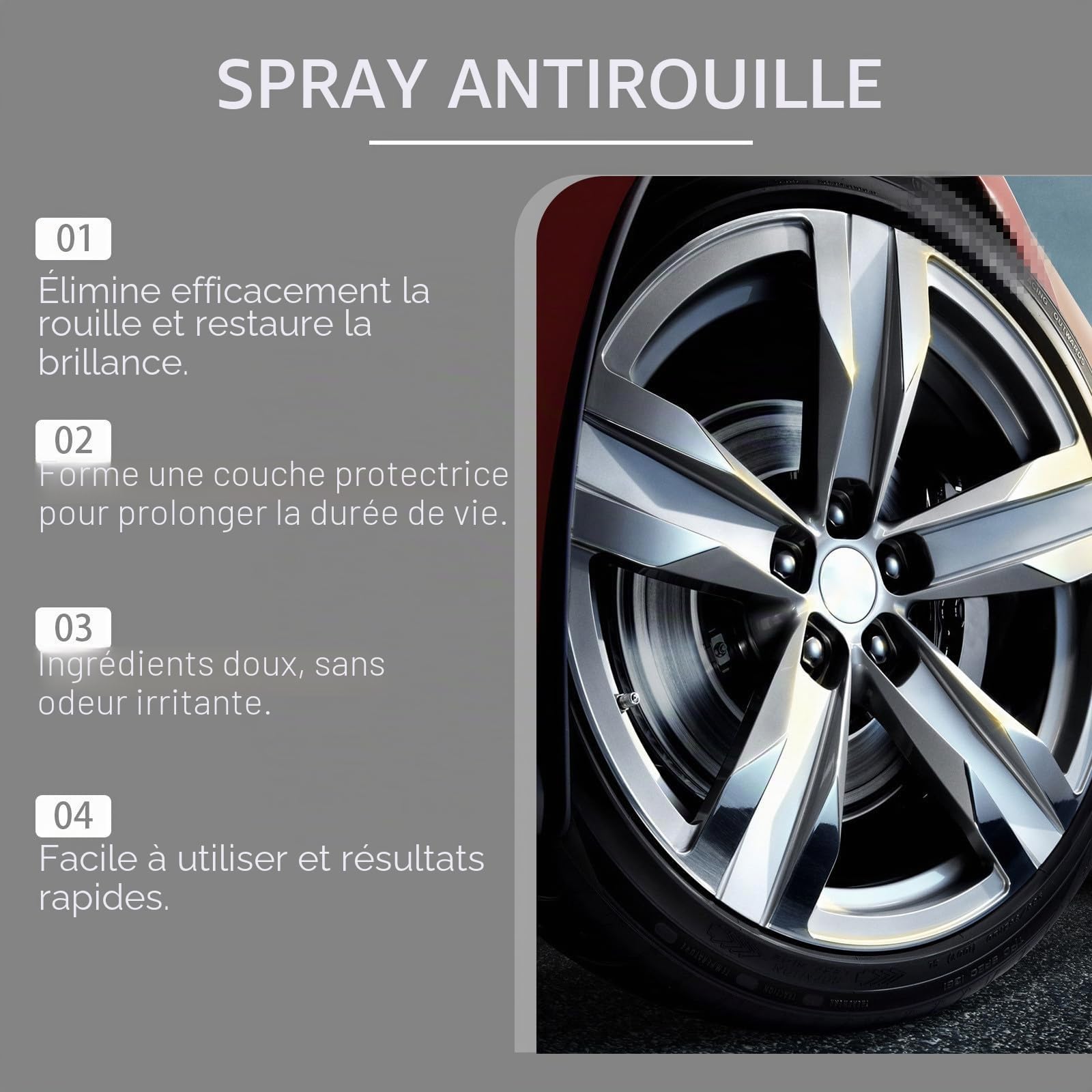 Anti Rouille Metal,Dissolvant de Rouille en Métal Robuste, Spray Antirouille, Convertisseur de Rouilles Sprays,Rust Remover Spray,Derouillant Metaux,Antirouille Metal,Destructeur De Rouilles,100ml