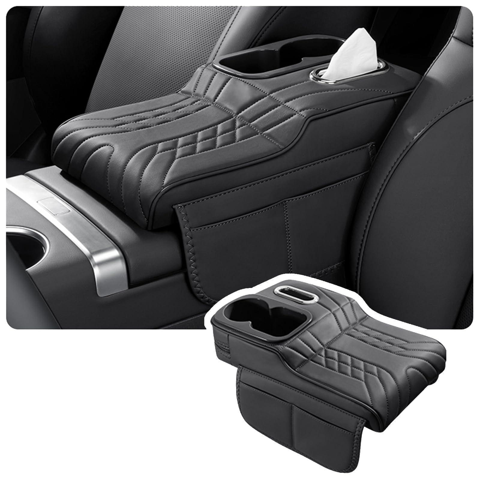 Yrrltsy Protective Centre Console Cover Pad for Kia Niro SG2 EV Hybrid 2016-2024 2025,Wear Resistant Anti-Slip,Black