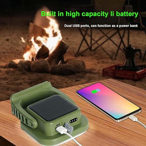 Miniatura 5 de 165LED 1800LM Solar Portable Camping Light, Luz de inundación LED portátil recargable, IP65 a prueba de agua magnética para reparación de emergencia