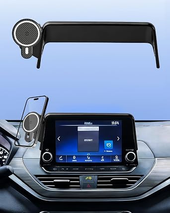 PZK Car Phone Holder for Nissan 2021-2026 Rogue 8-inch Screen Accessories | 2020-2025 Sentra/2019-2025 Altima Accessories Magnetic 15W Wireless Charger Magsafe Car Phone Mount Screen Phone Cradles
