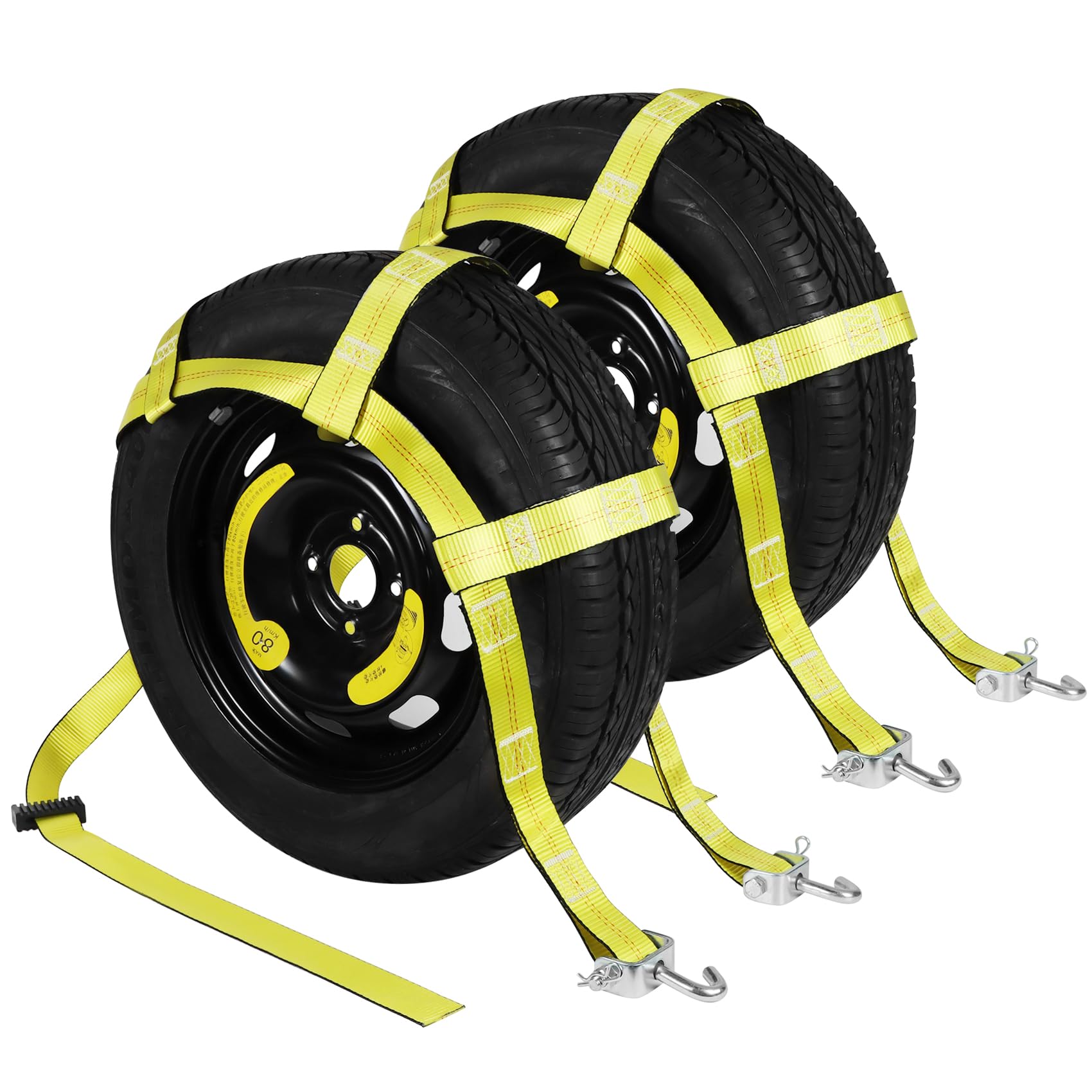 sumpluct Adjustable Tow Dolly Basket Straps with Swivel J-Hook