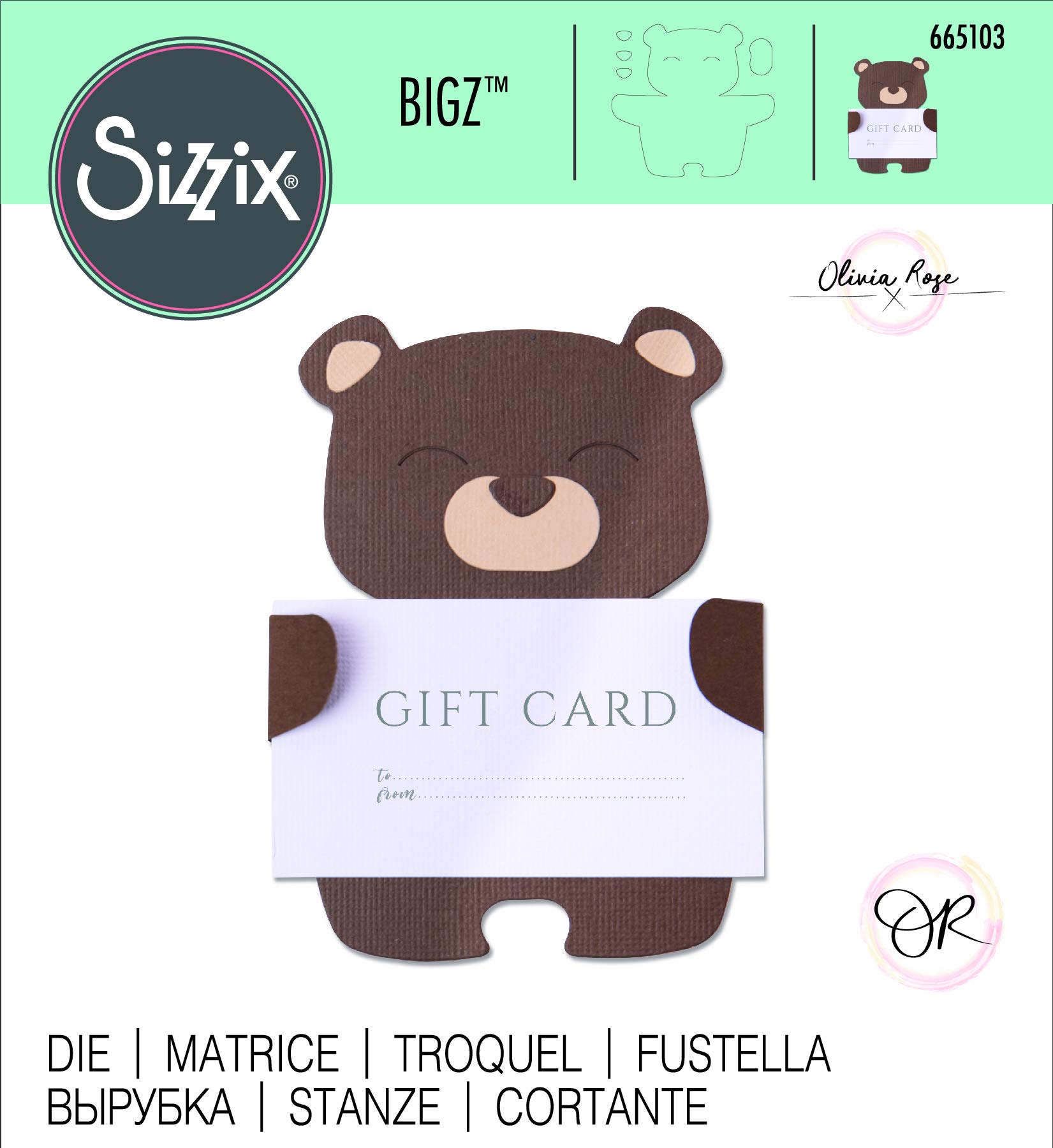 & テディ♡ページです•*¨*•.¸¸☆ Amazon.com: Sizzix Bigz Die 665103 Teddy Treats by Olivia Rose