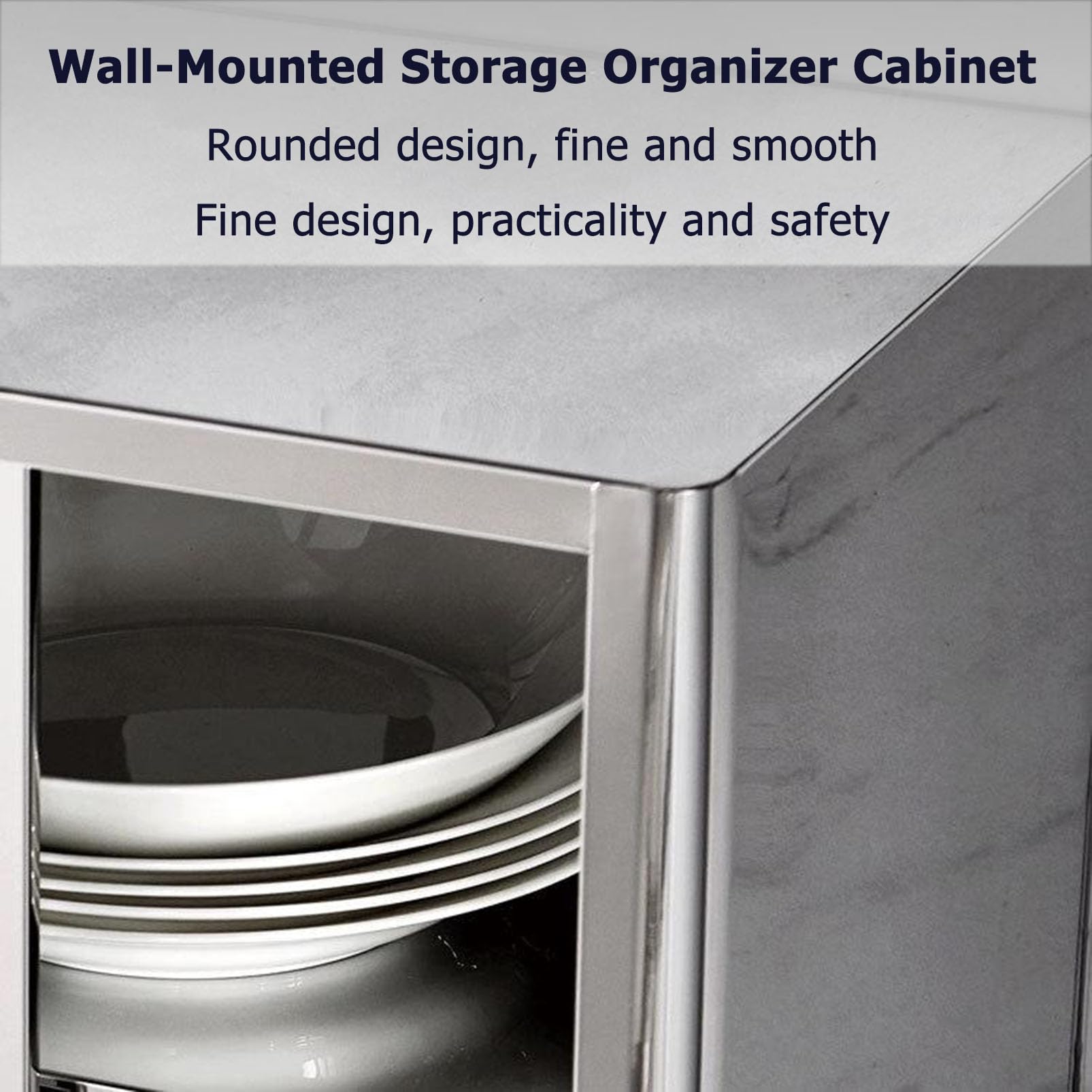 Armoire murale en acier inoxydable avec porte coulissante, étagère réglable pour garage, bureau ou sous-sol, organisateur d'outils flottants, solution gain de place