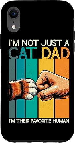 Cat Dad Father Cat Lover Parent Father's Day Papa Fatherhood Case for iPhone XR