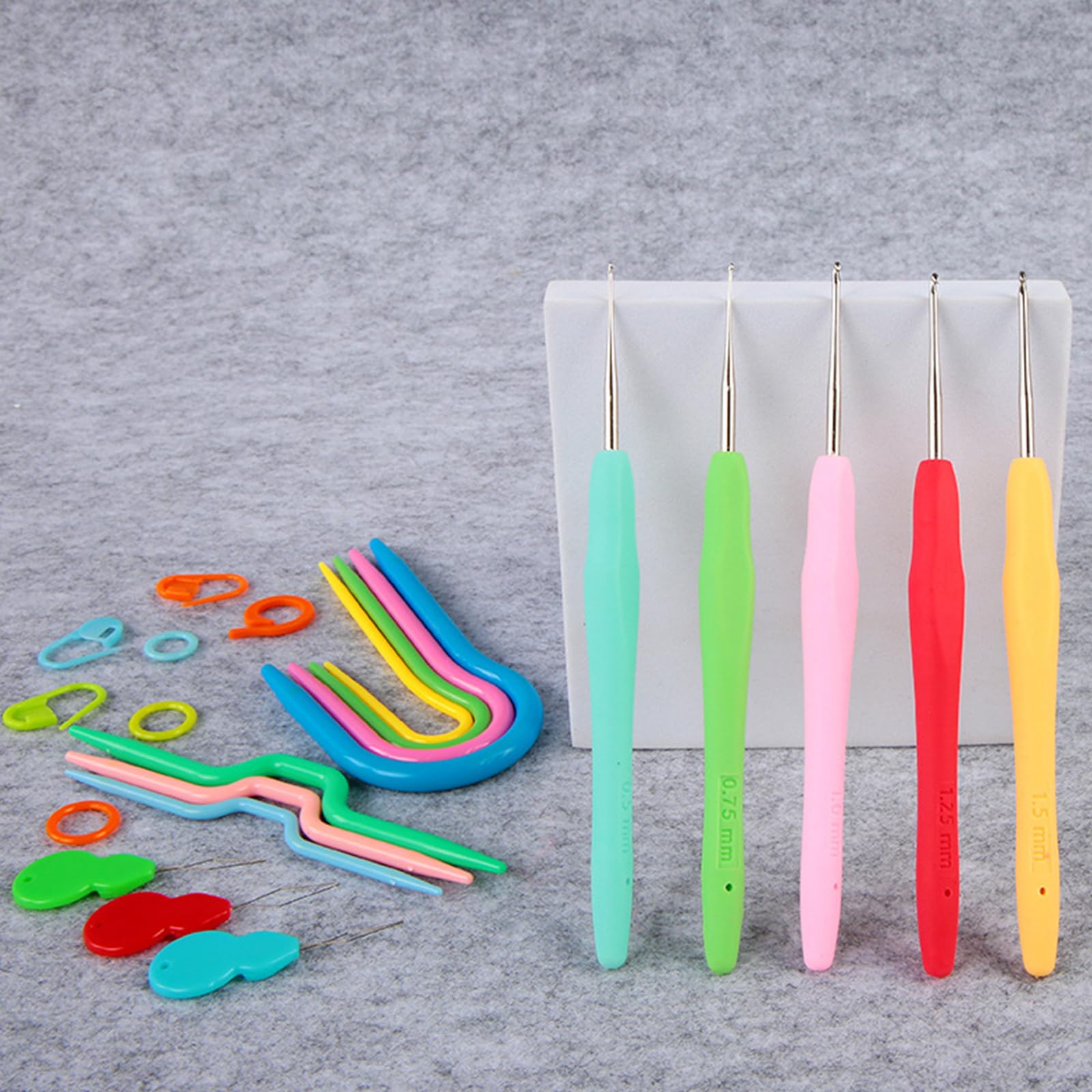 PANGBOER Juego de hilo de ganchillo para principiantes, adultos y niños, kit de iniciación de ganchillo para proyectos de ganchillo, accesorios de costura, herramientas de tejer