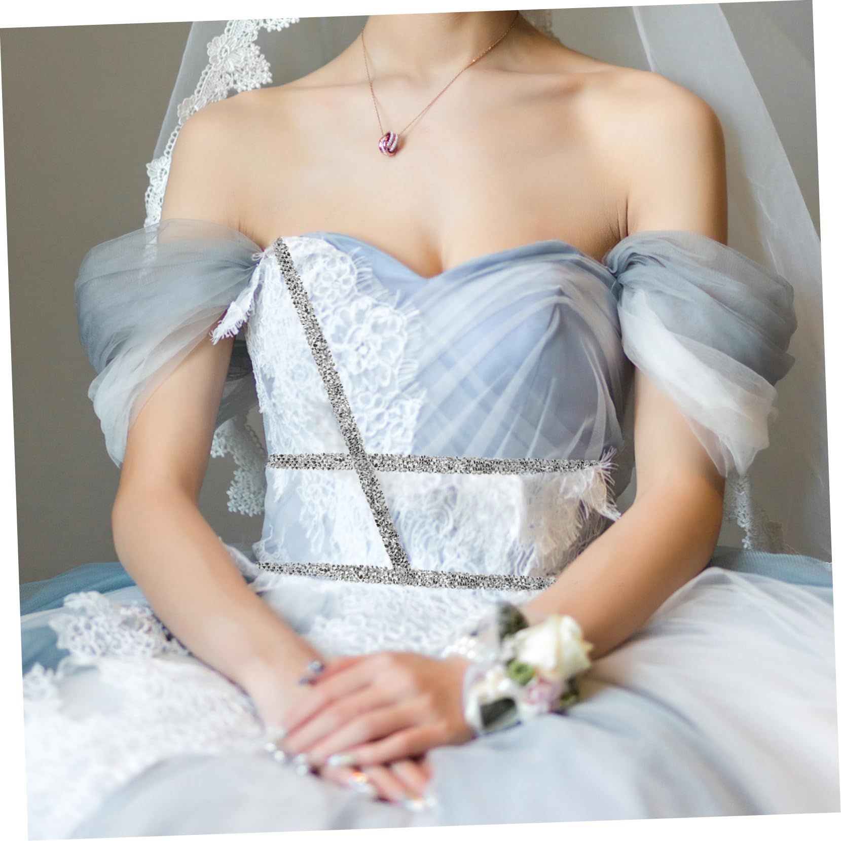 12stücke Strass-diamant-ribbon Roll Für -handwerk Hochzeitsdekoration Selbstklebend Silberne Farbe Vielseitig Einsetzbar Für Bastelprojekte Und Festliche Anlässe