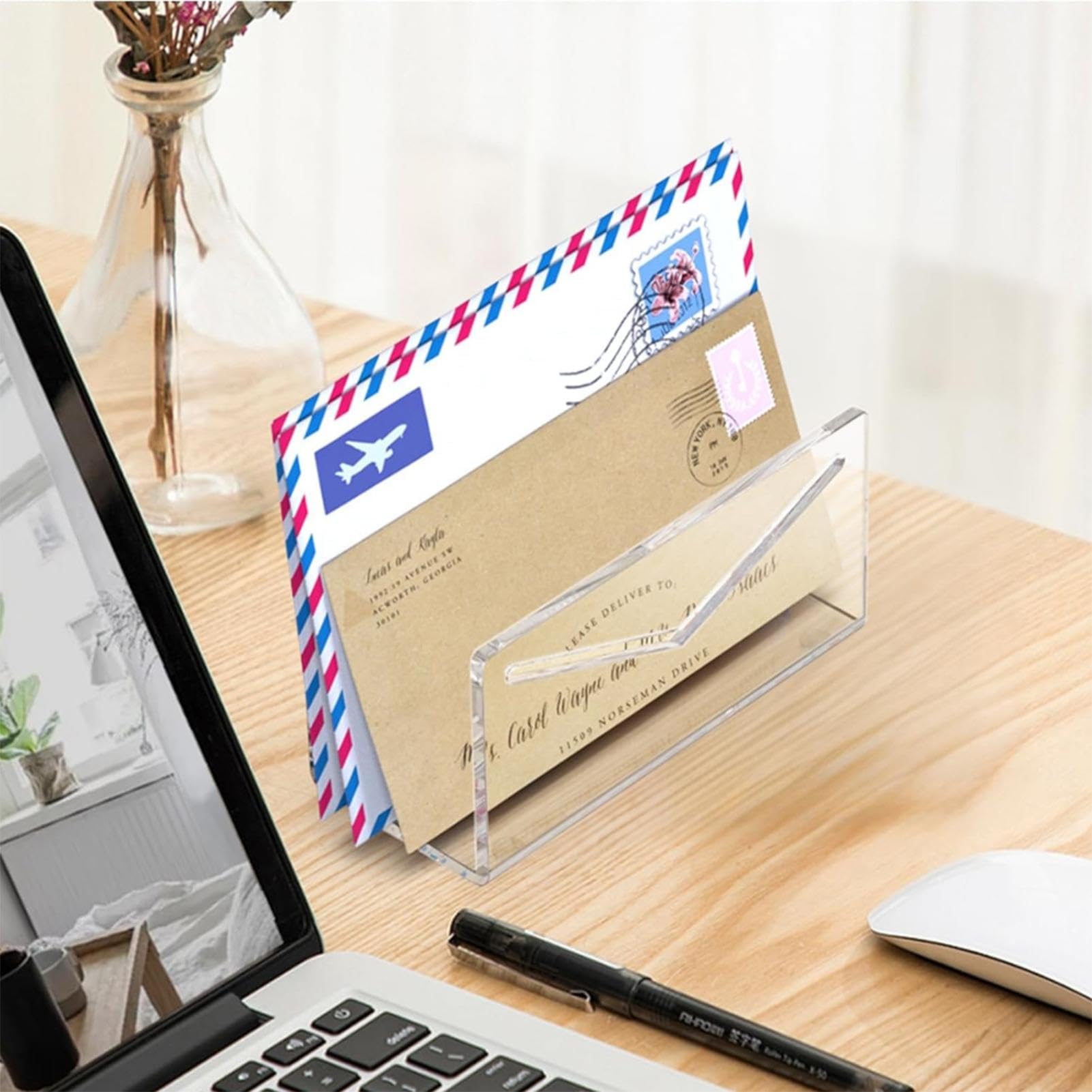 Generico Portaposta in Acrilico Organizer Verticale per Buste e Documenti