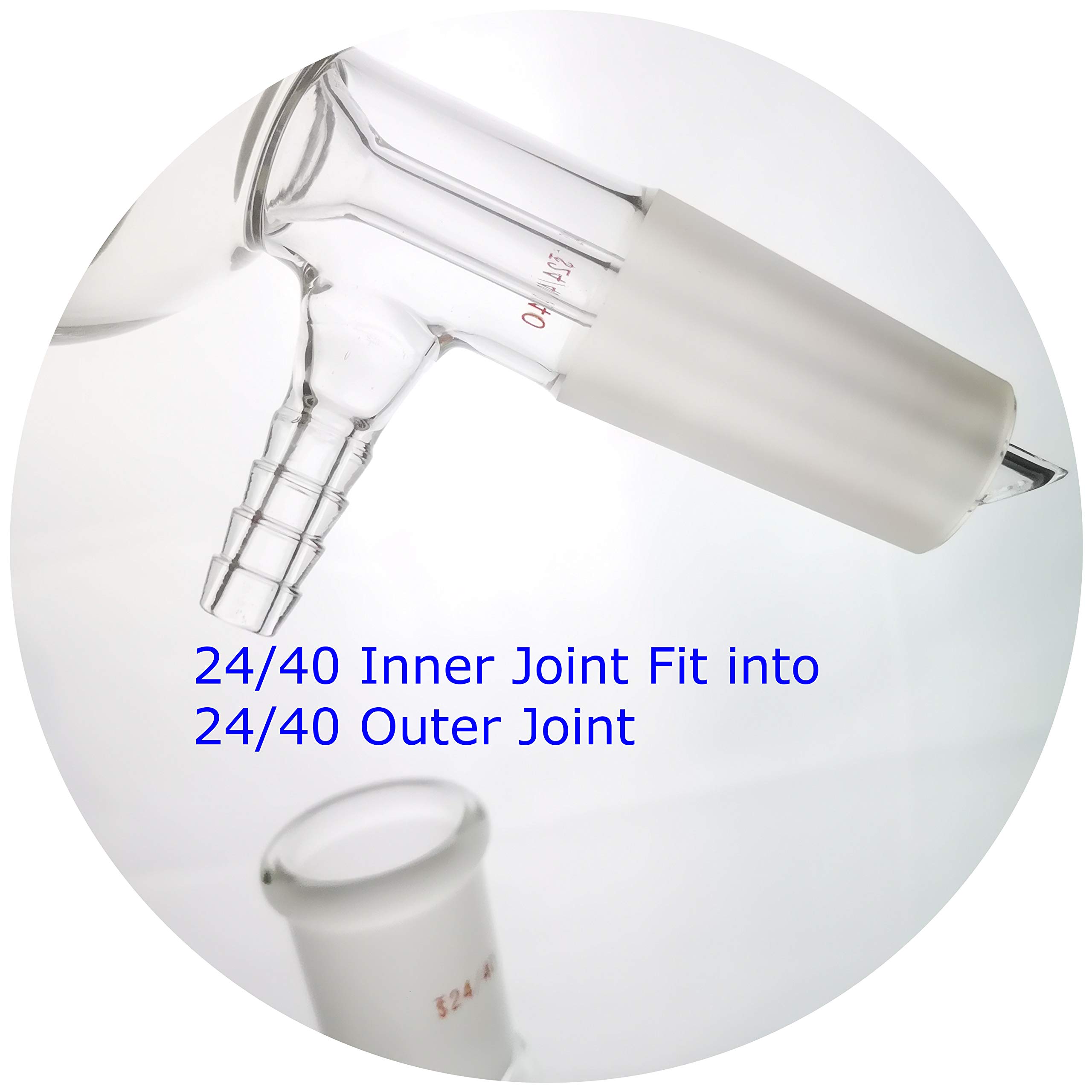 Laboy Buchner embudo de filtrado de cristal 350 ml con 24/40 conjunta y 80 mm de diámetro exterior tamaño mediano fritted Disco