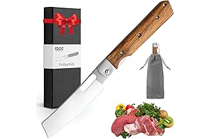 RASSE Ultra Sharp Folding Chef Knife For Outdoor Camping BBQ Kitchen Cooking