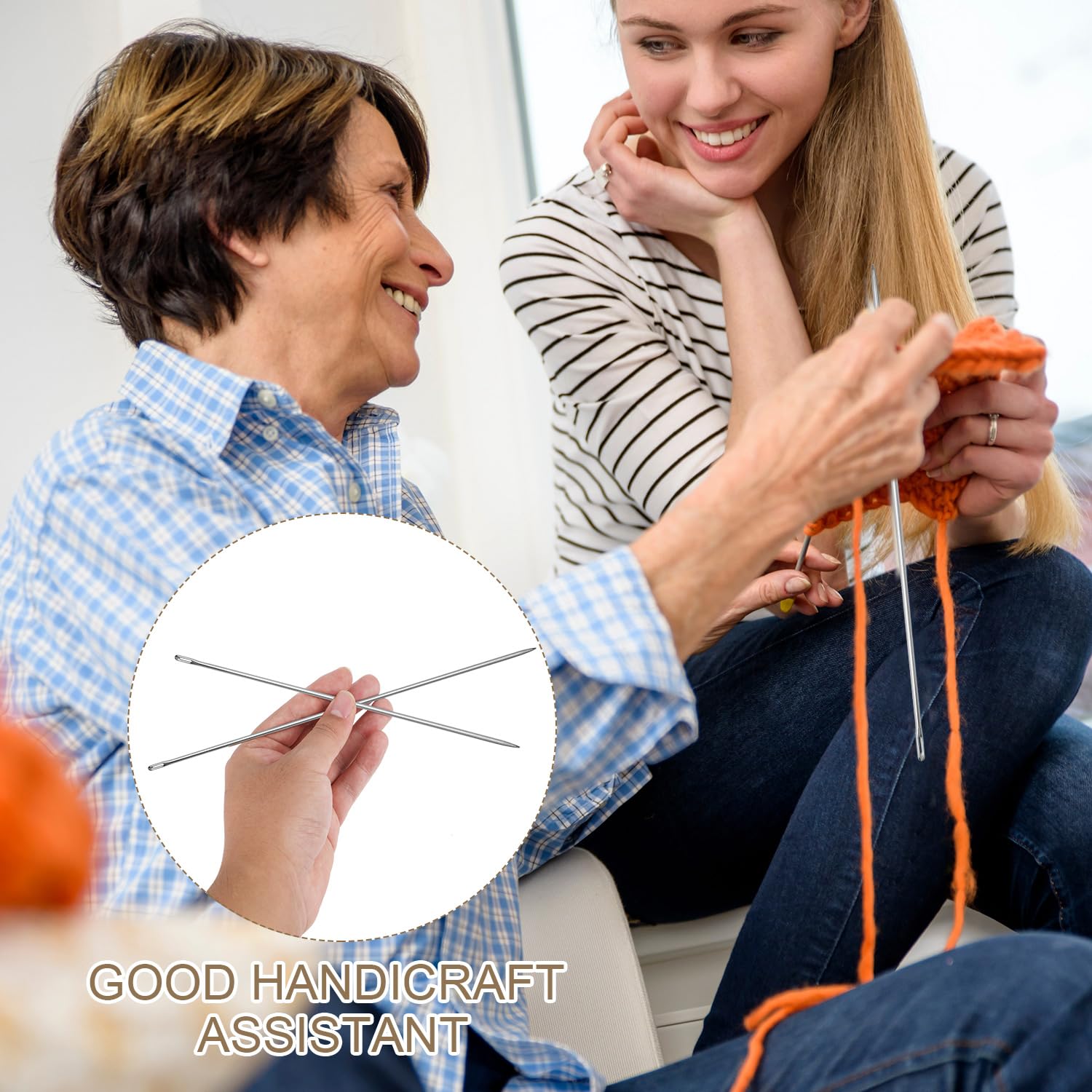 2 Aghi Per Tappezzeria Professionale - 25cm E 30cm, Acciaio, Per Pelle E Tessuti Spessi - Foto 4