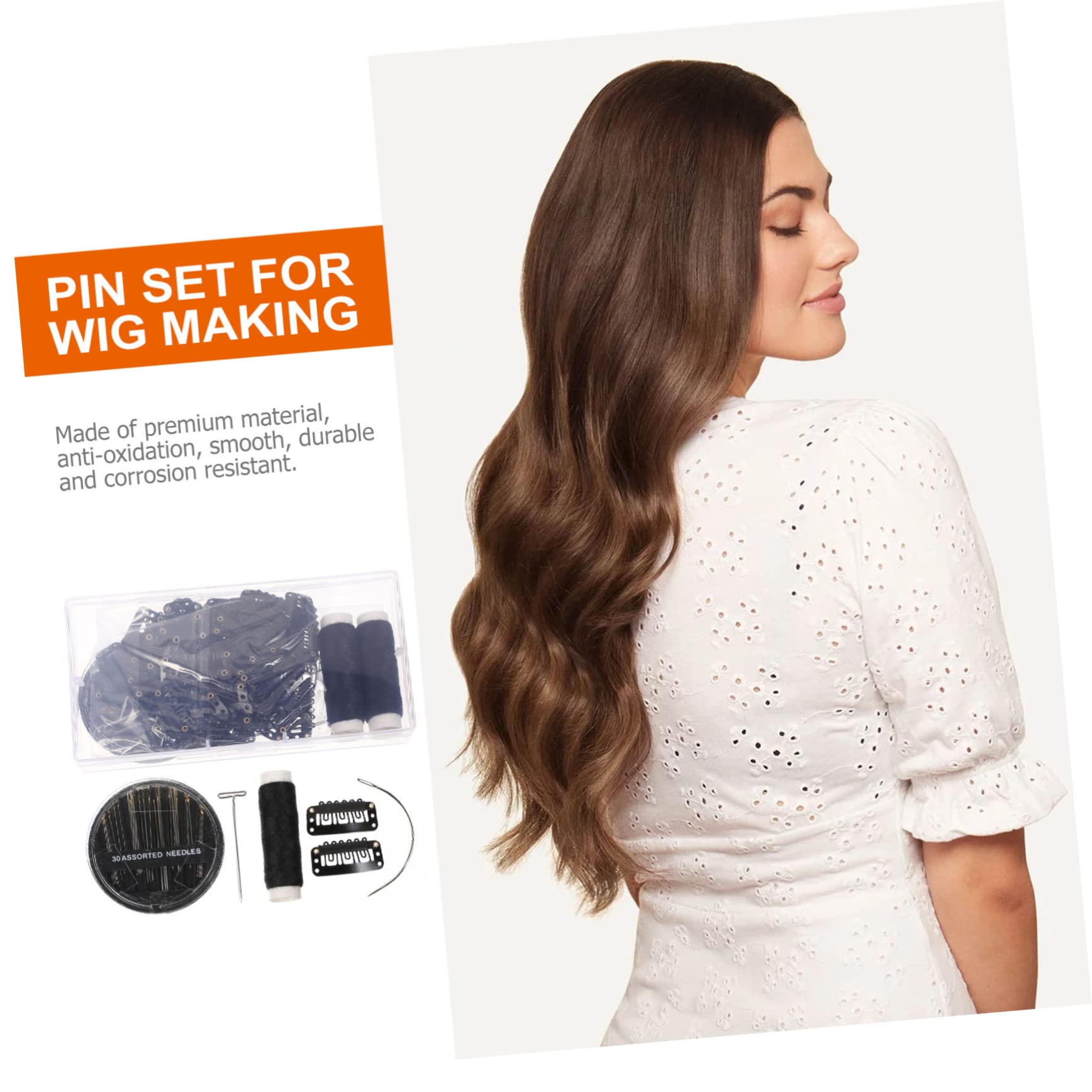minkissy 3sets Clip Per Parrucche e Needles t Per Cucire Di Accessori Per Estensioni e Parrucche Facili Da Usare