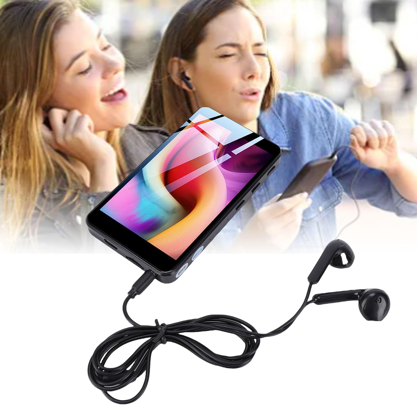 Ejoyous Reproductor de MP3 de 80GB con Bluetooth, WiFi, Pantalla Táctil, Reproductor de Música MP4, 3,97 Pulgadas, 2000mAh, BT5.0, Audio HiFi para Viajes, Entrenamiento y Conducción