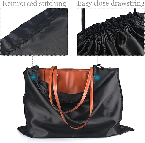 Miniatura 5 de SunForMorning Paquete de 5 bolsas para el polvo para bolsos y bolsos, bolsa de seda con cordón de almacenamiento para zapatos de viaje, botas, bolsa