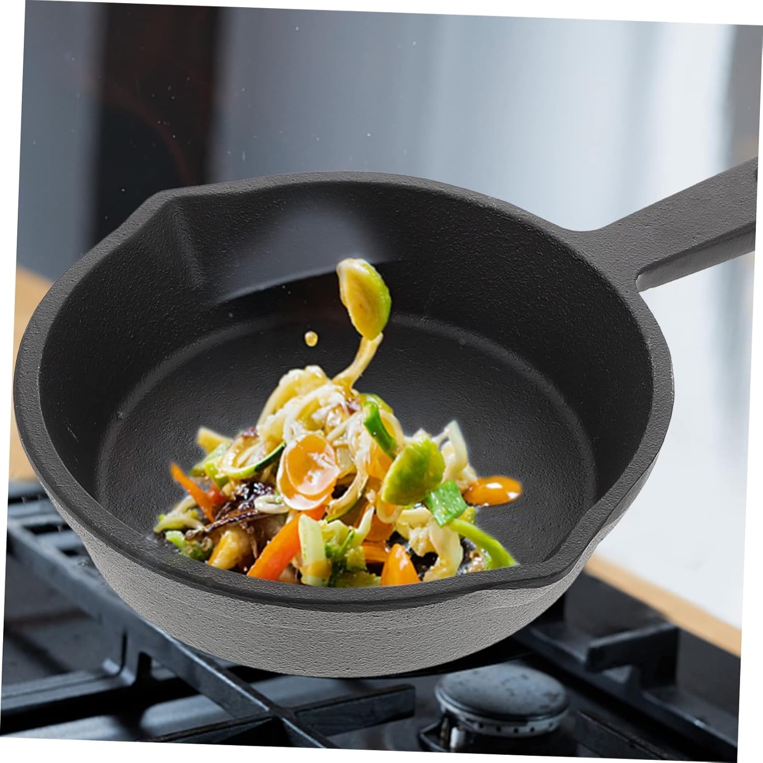 Nonstick Frying Pan Cast Iron Square Pancake Pan Gas Induction Cooker Easy-release Surface for Omelets Pancakes