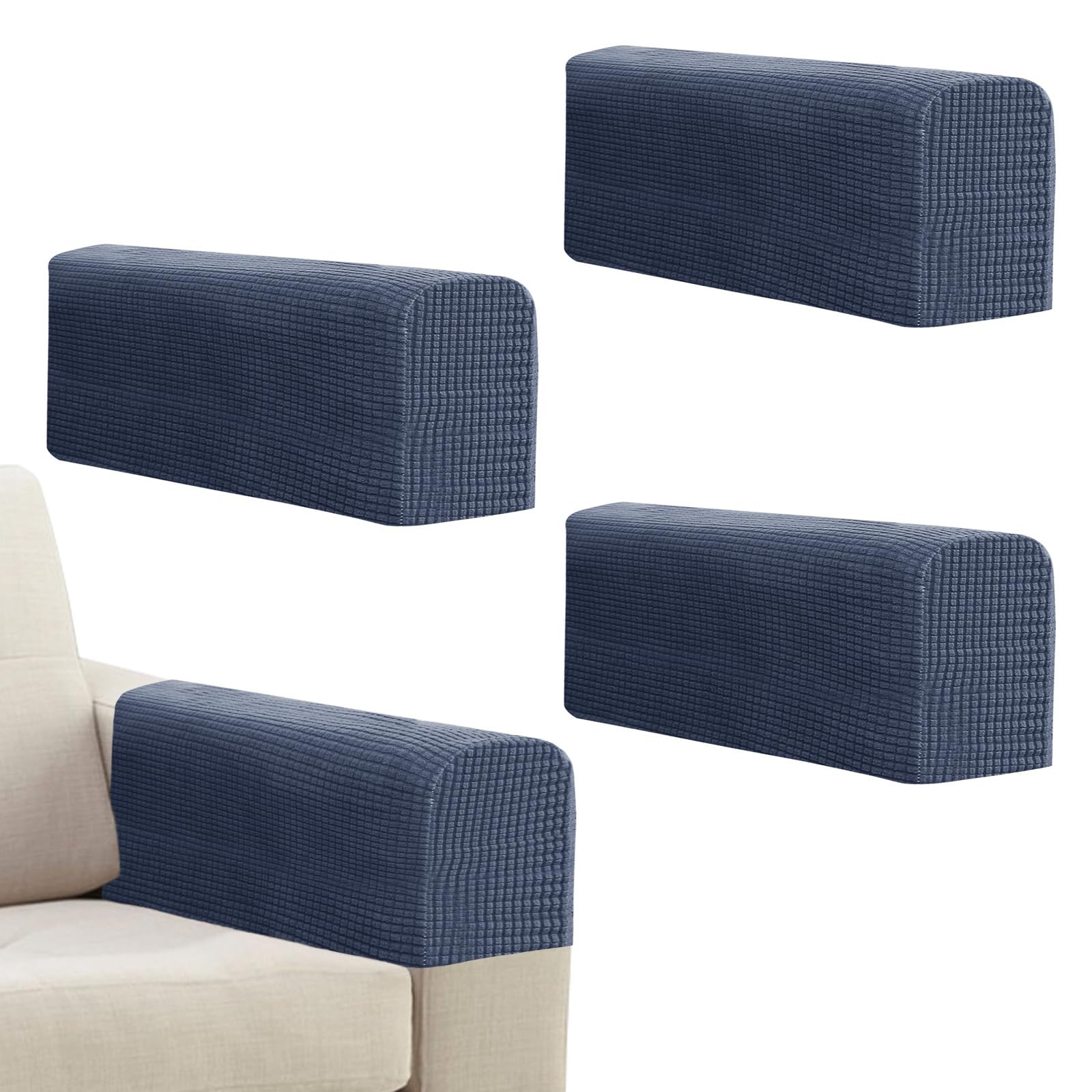 Niuoppy 4Pcs Armchair Covers Protectors Slipcover, Sofa Arm Covers Anti-Slip