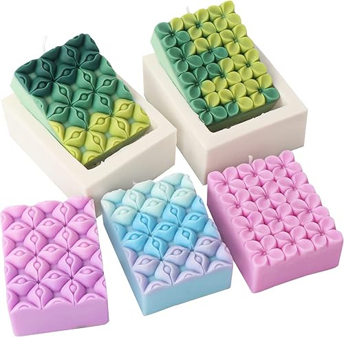 Playing Mold 2 moldes cuadrados de silicona para jabón hecho a mano, pasteles, fondant, chocolate, arcilla de yeso, adornos, fabricación de velas