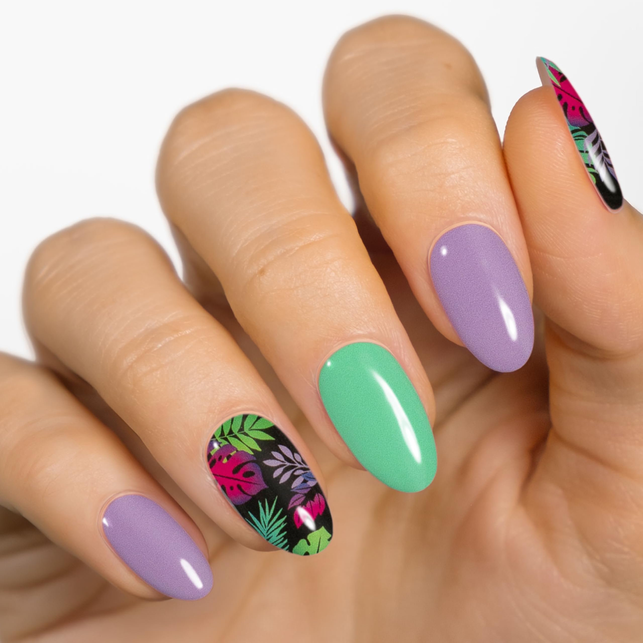 MOYOU LONDON Semi Cured Gel Nail Strips - 20 Pcs. Nail Wraps for Salon-Quality Manicure - Works with Any UV Nail Lamp - Easy to Apply, Trim, & Remove Gel Nail Stickers - Image 2