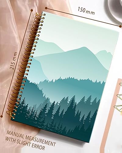 Vista 58 de iampanda Cuaderno con espiral, encuadernación fuerte de doble alambre con papel de primera calidad para niñas y mujeres, diseño de purpurina dorada