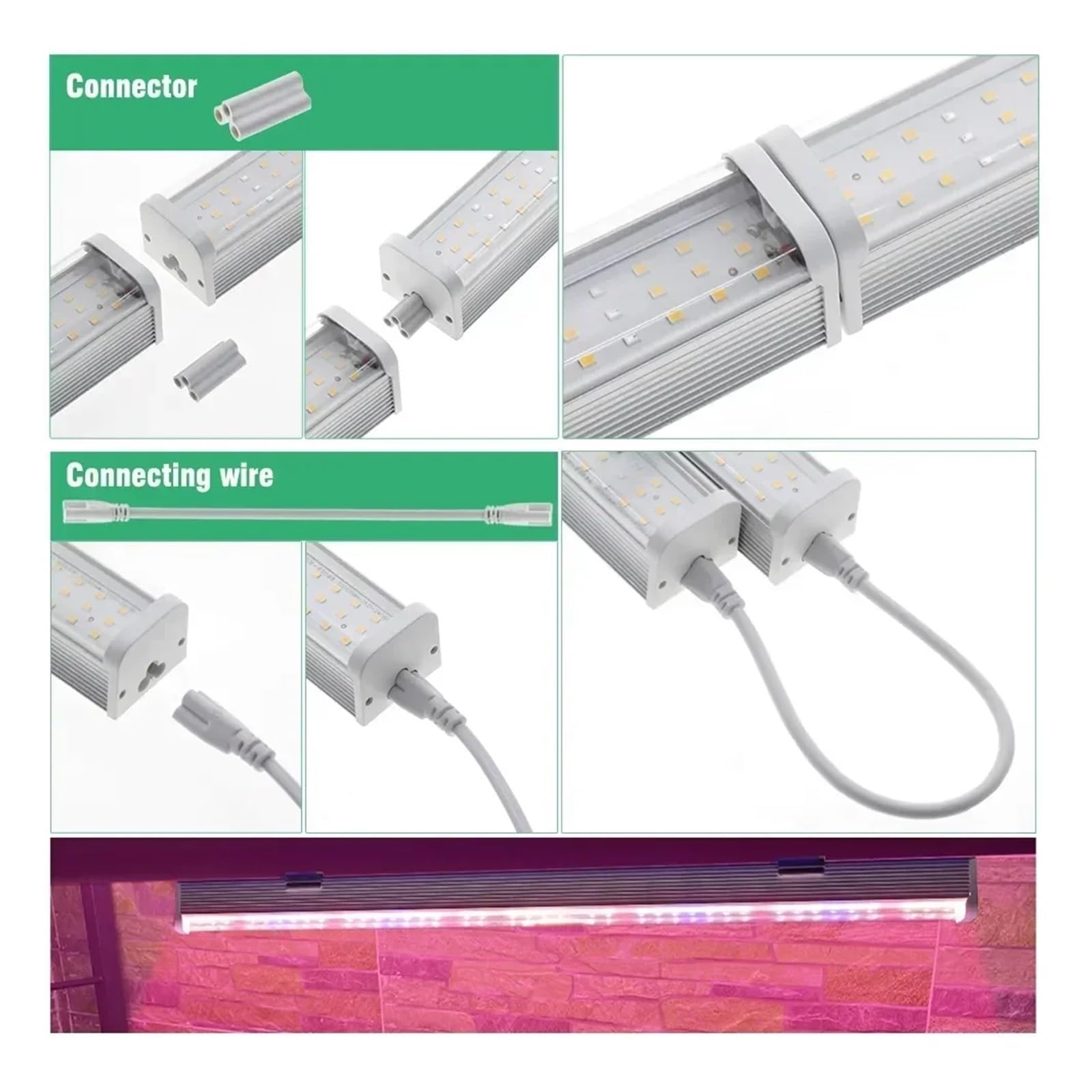 Lámpara de Cultivo, Luces LED de Cultivo de Espectro Completo for Plantas de Invernadero, lámparas de Cultivo sin Tierra, Flores vetales, luz de Relleno, 1/2/4/6 Uds.(Sunshine-4PCs)