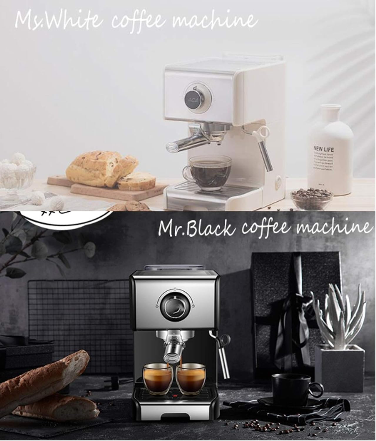 Espresso Coffee Machine 20Bars of Pressure Smart Coffee Machine Can grind coffee beans Cappuccino and Latte Machiato