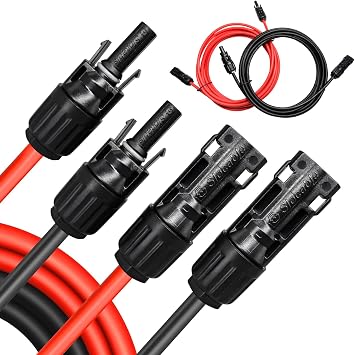 8AWG Solar Panel Extension Cable,1500V IP68 Solar Wire with PV Female and Male Connector, Great for RV, Home, Boat & Solar Panel Systems20Ft