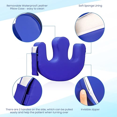 Miniatura 2 de SEABIRD Dispositivo de giro para pacientes, cojín inflable de gofres para úlceras por presión, almohada giratoria multifuncional con correa,