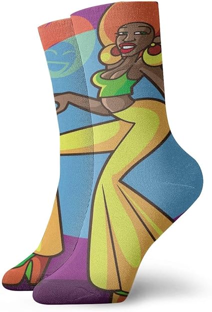 Amazon.com: Casual Socks for men women,Disco 70s Fashion African American Girls Athletic Socks 