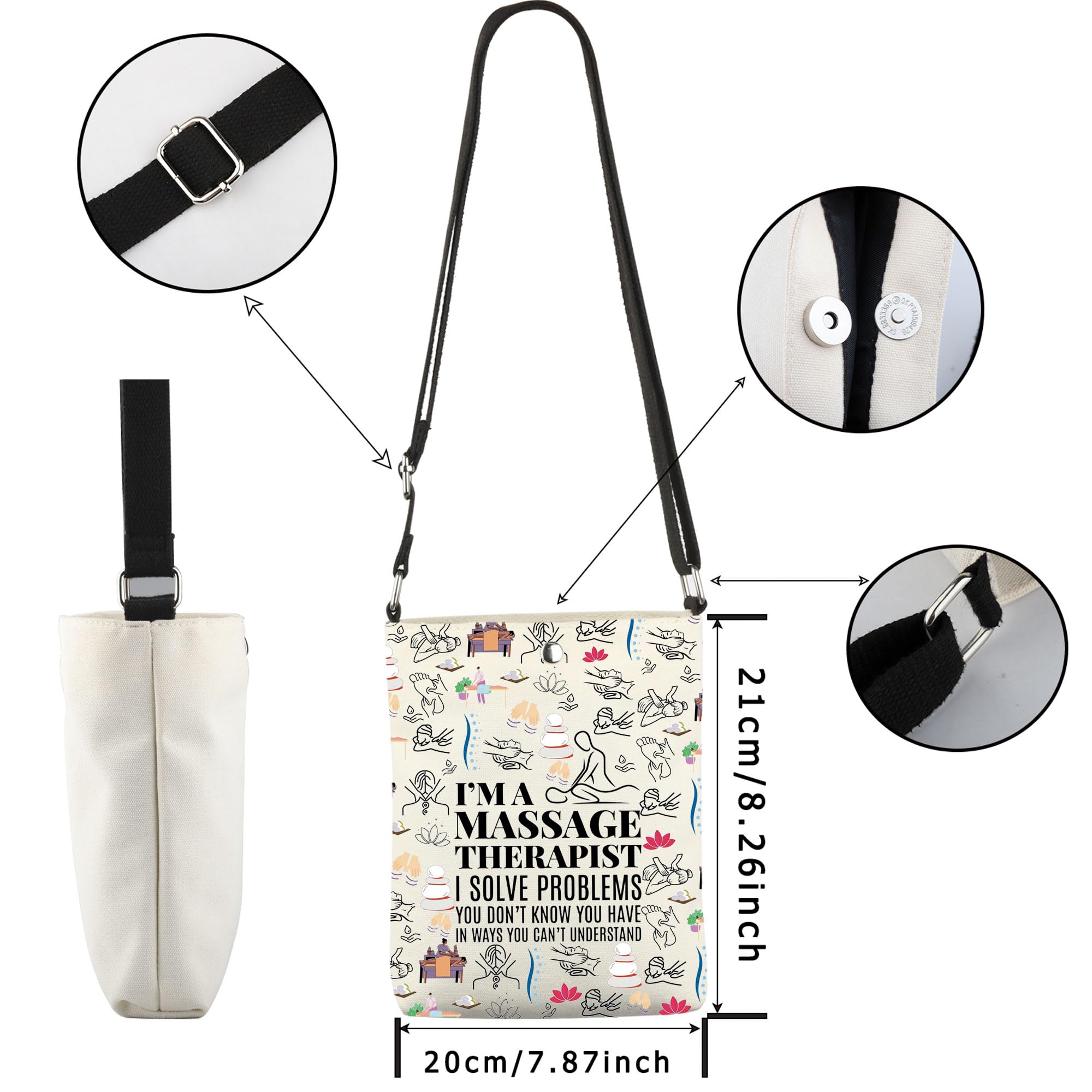 WCGXKO Massage Therapist Appreciation Gift Massage Teacher Student Gift Massage Therapy Graduation Crossbody Body